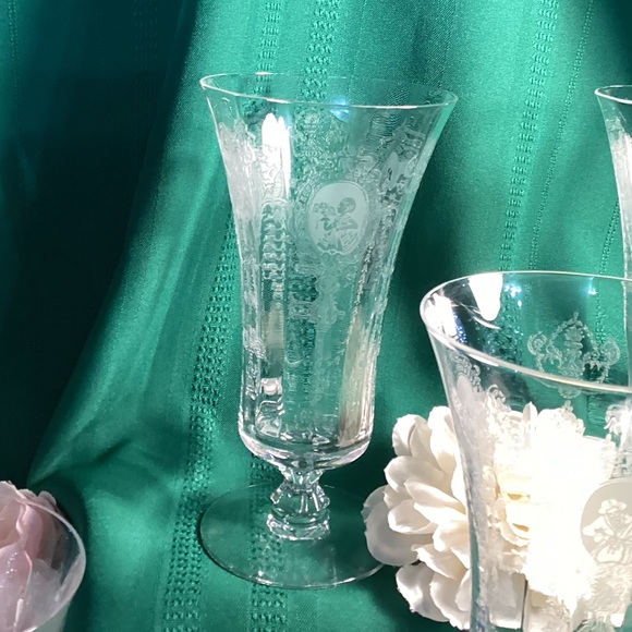 5 - Ice Tea Glasses Minuet by Heisey - Picture 2 of 8
